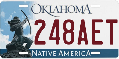 OK license plate 248AET