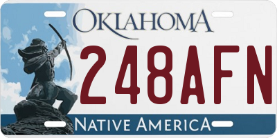 OK license plate 248AFN