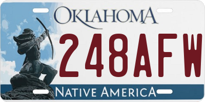 OK license plate 248AFW