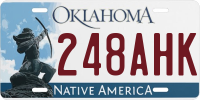OK license plate 248AHK