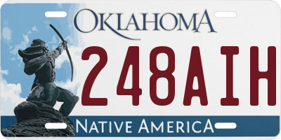 OK license plate 248AIH