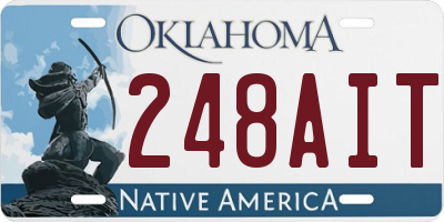 OK license plate 248AIT