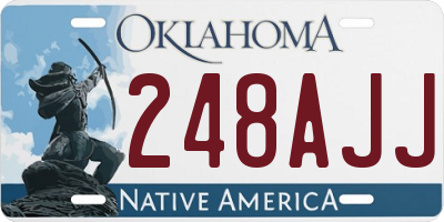 OK license plate 248AJJ