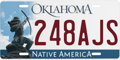 OK license plate 248AJS