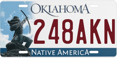 OK license plate 248AKN