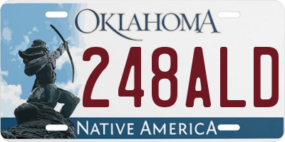 OK license plate 248ALD