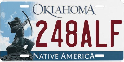 OK license plate 248ALF