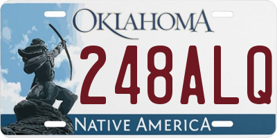 OK license plate 248ALQ