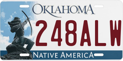 OK license plate 248ALW