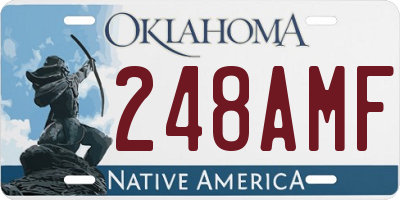 OK license plate 248AMF
