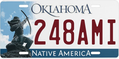 OK license plate 248AMI