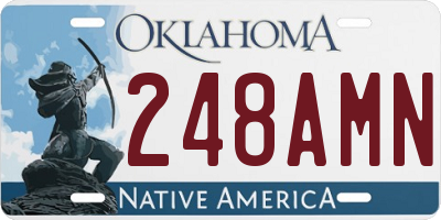 OK license plate 248AMN