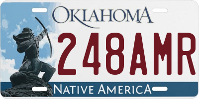 OK license plate 248AMR