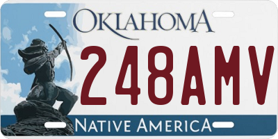 OK license plate 248AMV