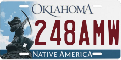 OK license plate 248AMW