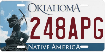 OK license plate 248APG