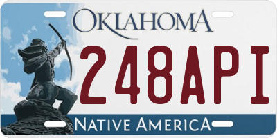 OK license plate 248API