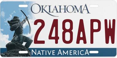 OK license plate 248APW