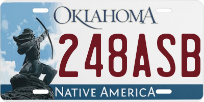 OK license plate 248ASB