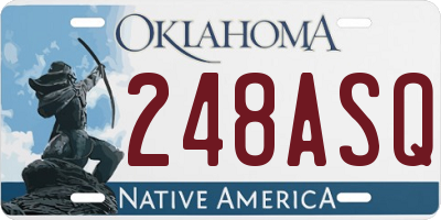 OK license plate 248ASQ