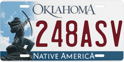 OK license plate 248ASV