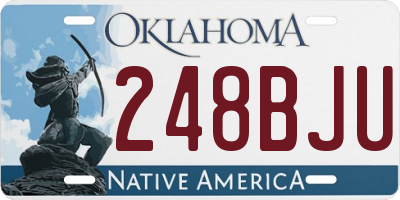 OK license plate 248BJU