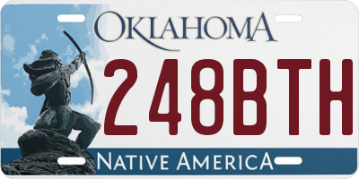 OK license plate 248BTH