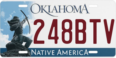 OK license plate 248BTV