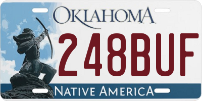 OK license plate 248BUF