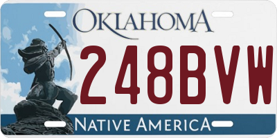 OK license plate 248BVW