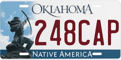 OK license plate 248CAP