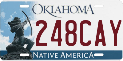 OK license plate 248CAY