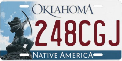 OK license plate 248CGJ