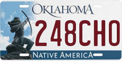 OK license plate 248CHO