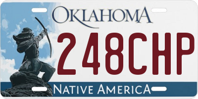 OK license plate 248CHP