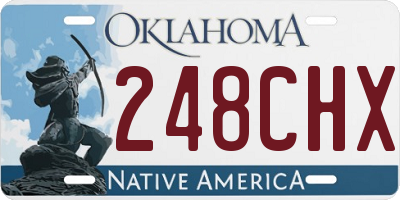 OK license plate 248CHX