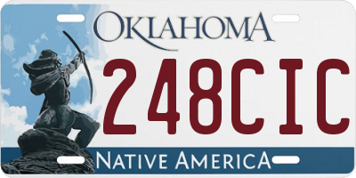 OK license plate 248CIC