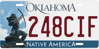 OK license plate 248CIF