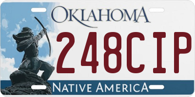 OK license plate 248CIP