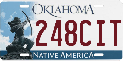 OK license plate 248CIT
