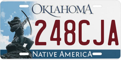 OK license plate 248CJA
