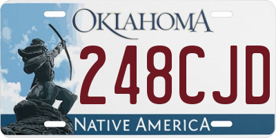 OK license plate 248CJD