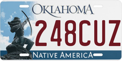 OK license plate 248CUZ