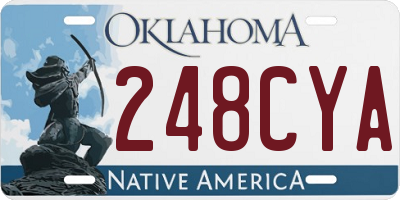 OK license plate 248CYA