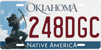 OK license plate 248DGC