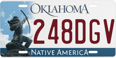 OK license plate 248DGV