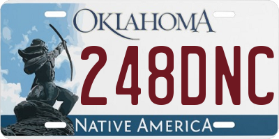 OK license plate 248DNC