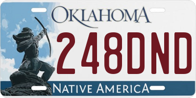 OK license plate 248DND