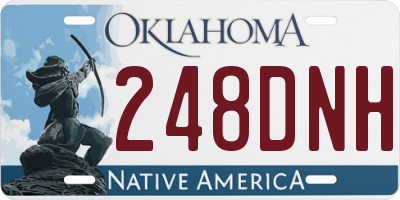 OK license plate 248DNH