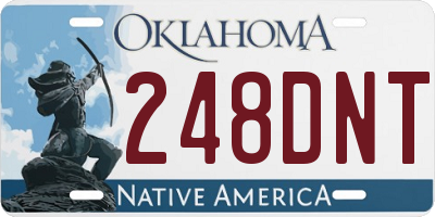 OK license plate 248DNT